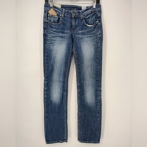 Machine Women's Straight Leg Blue Jeans Size 30